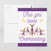 Diese Girl-Lieben Cheerleader Postkarte (Vorne/Hinten)