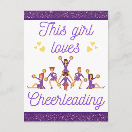 Diese Girl-Lieben Cheerleader Postkarte (Vorderseite)