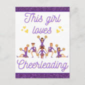 Diese Girl-Lieben Cheerleader Postkarte (Vorderseite)