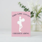 Diese Girl-Lieben Cheerleader Postkarte (Stehend Vorderseite)