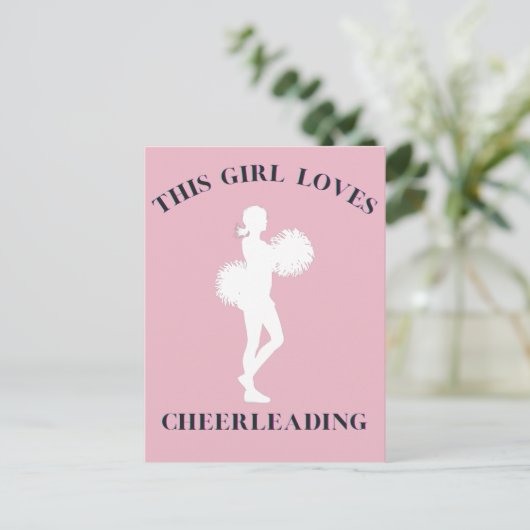 Diese Girl-Lieben Cheerleader Postkarte (Stehend Vorderseite)