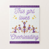 Diese Girl-Lieben Cheerleader Puzzle (Vertikal)