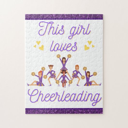 Diese Girl-Lieben Cheerleader Puzzle (Vertikal)