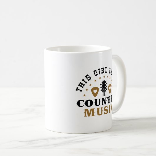 Diese Girl-Lieben Country Music Kaffeetasse (VorderseiteRechts)