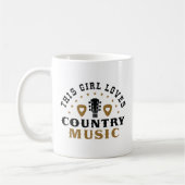 Diese Girl-Lieben Country Music Kaffeetasse (Links)