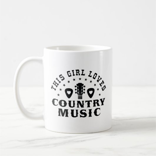Diese Girl-Lieben Country Music Kaffeetasse (Links)