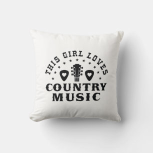 Diese Girl-Lieben Country Music Kissen