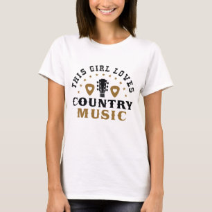 Diese Girl-Lieben Country Music T-Shirt