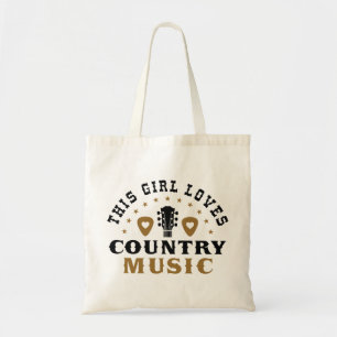 Diese Girl-Lieben Country Music Tragetasche