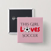 Diese Girl Lieben Fußball - Fußball Button (Vorne & Hinten)