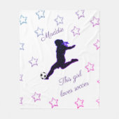 Diese Girl-Lieben Fußball-Stars & Glitzern Fleecedecke (Vorderseite)