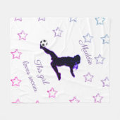 Diese Girl-Lieben Fußball-Stars & Glitzern Fleecedecke (Vorderseite (Horizontal))