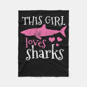 Diese Girl-Lieben Haie - Niedliche Haigeschenke Fleecedecke