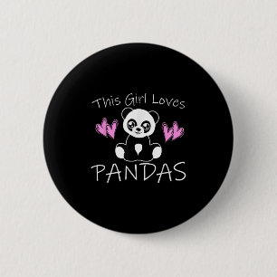 Diese Girl-Lieben Pandas Funny Panda Lover Quote C Button