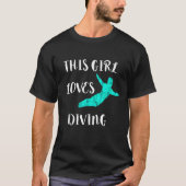 Diese Girl Lieben Tauchen Springboard Diving Board T-Shirt (Vorderseite)