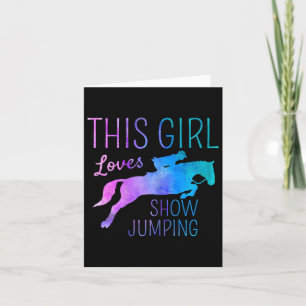 Diese Girl-Lieben zeigen Jumping Horse Lover Horse Karte