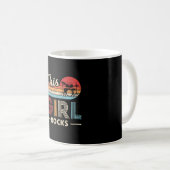 Diese Girl Rocks Drums Rock'n'Roll Drummer Kaffeetasse (VorderseiteRechts)