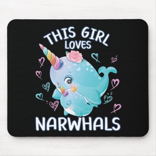 Diese Girls Lieben Narwhals Mousepad (Vorne)