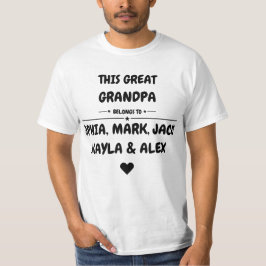 DIESE GROSSE GRANDPA GEHÖRT ZU SOPHIA, MARK, JACOB T-Shirt