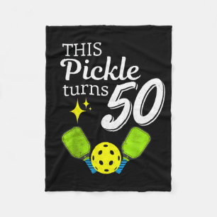 Diese Gurke wird 50 Pickleball 50. Geburtstag Fleecedecke
