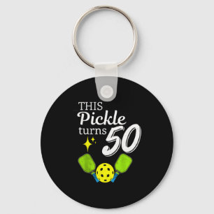 Diese Gurke wird 50 Pickleball 50. Geburtstag Schlüsselanhänger