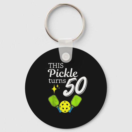 Diese Gurke wird 50 Pickleball 50. Geburtstag Schlüsselanhänger (Vorderseite)