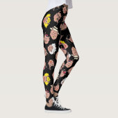 Diese Haifischschweine Unterschrift Schwarze Leggi Leggings (Rechts)
