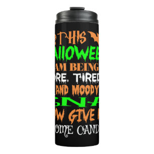 Diese Halloween Müde Verstimmte Cna Süßigkeit Thermosbecher