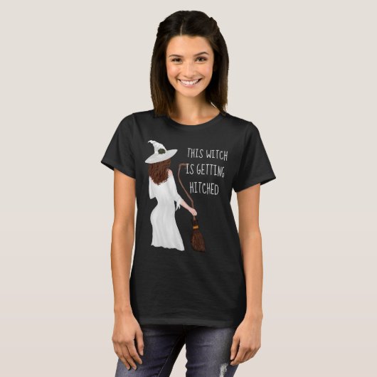 Diese Hexe bekam Halloween Bachelorette T-Shirt (Vorne ganz)