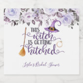 Diese Hexe bekommt heftig glühende Weinmarke Schaumweinetikett (Einzelnes Label)