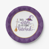 Diese Hexe bekommt heftige Papierplatte Pappteller (Vorderseite)