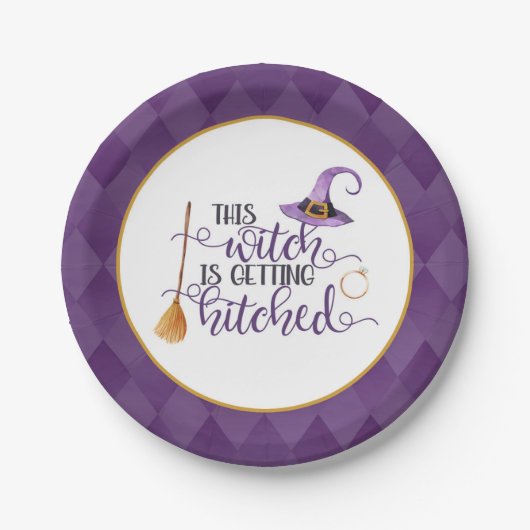 Diese Hexe bekommt heftige Papierplatte Pappteller (Vorderseite)