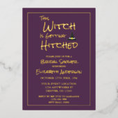 Diese Hexe bekommt heftiges Brautparty Folieneinladung (Vorderseite)
