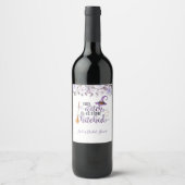 Diese Hexe bekommt heftiges Weinlabel Weinetikett (Vorderseite)