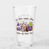 Diese Hexe braucht Kaffee Glas (Vorderseite)