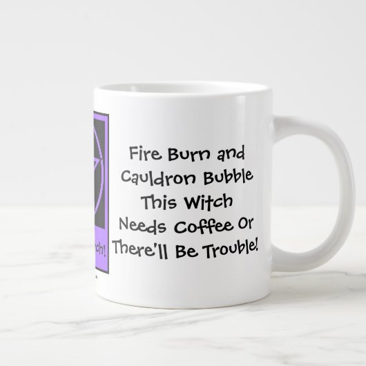 Diese Hexe braucht Kaffee JUMBO Pagan mit wiccan T Jumbo-Tasse (Rechts)