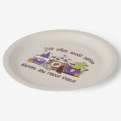 Diese Hexe braucht Kaffee Pappteller (Schrägansicht)