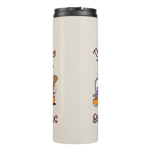 Diese Hexe braucht Kaffee Thermosbecher (Rückseite)