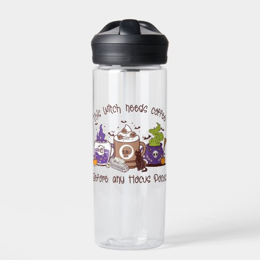Diese Hexe braucht Kaffee Trinkflasche (Vorderseite)