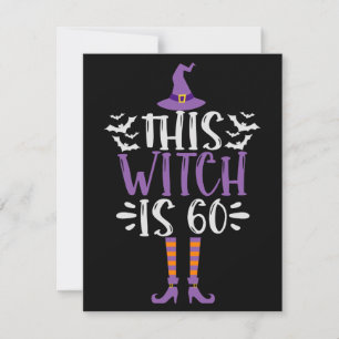 Diese Hexe ist 60. Geburtstag lustig spooky Hallow Mitteilungskarte