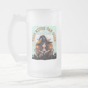 Diese Hexe kann kodieren Mattglas Bierglas