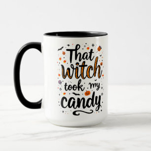 Diese Hexe nahm mir die Bonbontypografie Tasse