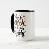 Diese Hexe nahm mir die Bonbontypografie Tasse (Vorderseite Links)