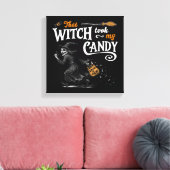 Diese Hexe nahm mir die Süßigkeiten dunkel Leinwanddruck (Insitu (Wohnzimmer))
