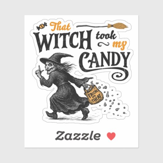 Diese Hexe nahm mir meine Süßigkeiten. Aufkleber (Blatt)