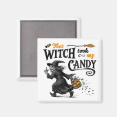 Diese Hexe nahm mir meine Süßigkeiten. Magnet (Vorderseite/Rückseite)