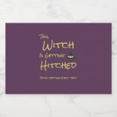 Diese Hexe wird angeheftet Alkoholflaschenetikett (Einzelnes Label)