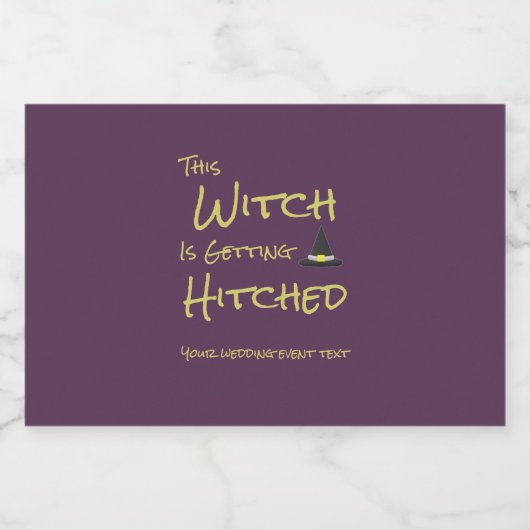 Diese Hexe wird angeheftet Alkoholflaschenetikett (Einzelnes Label)