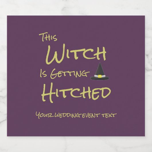 Diese Hexe wird angeheftet Bierflaschenetikett (Einzelnes Label)