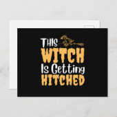 Diese Hexe wird angeheftet Feiertagspostkarte (Vorne/Hinten)